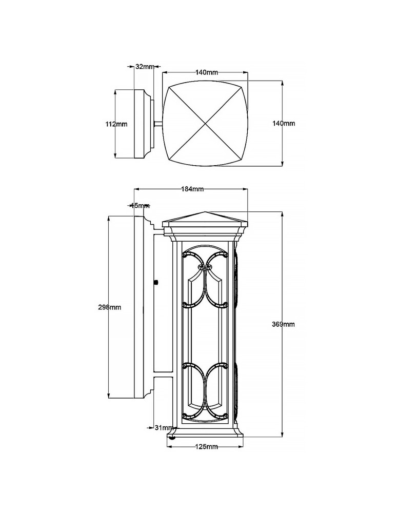 Kinkiety zewnętrzne - Elstead Lighting Mała latarnia naścienna Franceasi - 1 źródło światła IP44 KL-FRANCEASI-S - product kolory-swiatla.pl 5