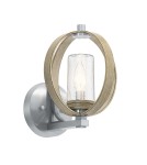 Kinkiety zewnętrzne - Elstead Lighting Latarnia naścienna Grand Bank - 1 źródło światła - Postarzana antyczna szarość / Szczotkowane aluminium - product 1