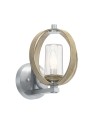 Elstead Lighting Latarnia naścienna Grand Bank - 1 źródło światła - Postarzana antyczna szarość / Szczotkowane aluminium
