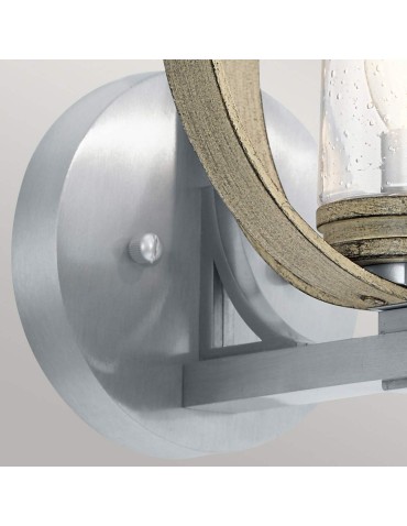 Elstead Lighting Latarnia naścienna Grand Bank - 1 źródło światła - Postarzana antyczna szarość / Szczotkowane aluminium - produkt 2