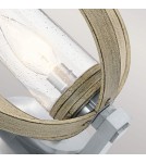 Kinkiety zewnętrzne - Elstead Lighting Latarnia naścienna Grand Bank - 1 źródło światła - Postarzana antyczna szarość / Szczotkowane aluminium - product 3