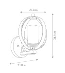Kinkiety zewnętrzne - Elstead Lighting Latarnia naścienna Grand Bank - 1 źródło światła - Postarzana antyczna szarość / Szczotkowane aluminium - product 5