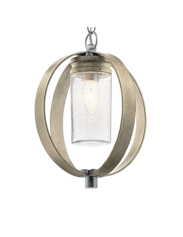 Elstead Lighting Latarnia wisząca Grand Bank - 1 źródło światła - Postarzana antyczna szarość / Szczotkowane aluminium I Elstead Lighting Latarnia wisząca Grand Bank - 1 źródło światła - Postarzana antyczna szarość / Szczotkowane aluminium I