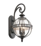 Kinkiety zewnętrzne - Elstead Lighting Mała latarnia naścienna Halleron - 2 źródła światła - Szaro-brązowa IP44 KL-HALLERON-2S - product 1
