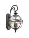 Elstead Lighting Mała latarnia naścienna Halleron - 2 źródła światła - Szaro-brązowa IP44 KL-HALLERON-2S