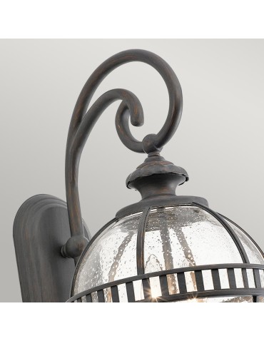 Elstead Lighting Mała latarnia naścienna Halleron - 2 źródła światła - Szaro-brązowa IP44 KL-HALLERON-2S - produkt 2