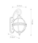 Kinkiety zewnętrzne - Elstead Lighting Mała latarnia naścienna Halleron - 2 źródła światła - Szaro-brązowa IP44 KL-HALLERON-2S - product 5