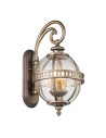 Elstead Lighting Mała latarnia naścienna Halleron - 2 źródła światła - Oksydowany brąz IP44 KL-HALLERON-2S-BU