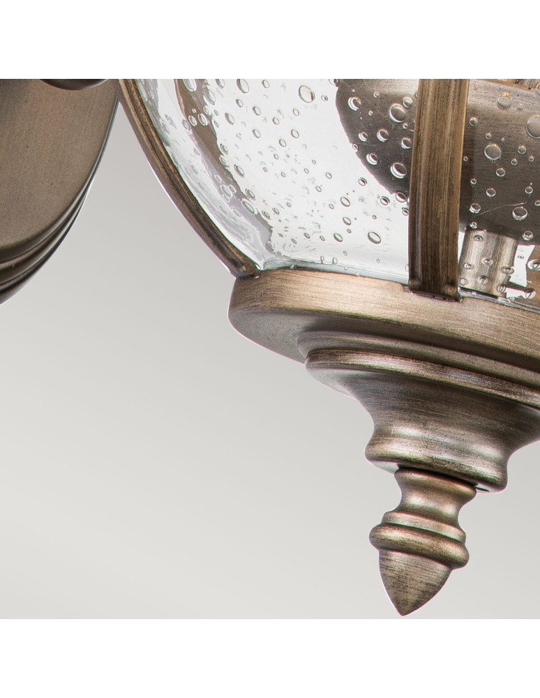 Elstead Lighting Mała latarnia naścienna Halleron - 2 źródła światła - Oksydowany brąz IP44 KL-HALLERON-2S-BU