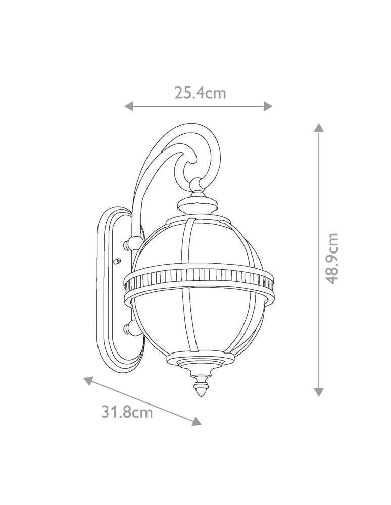 Elstead Lighting Mała latarnia naścienna Halleron - 2 źródła światła - Oksydowany brąz IP44 KL-HALLERON-2S-BU