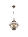 Elstead Lighting Latarnia wisząca Halleron - 3 źródła światła - Oksydowany brąz IP44 KL-HALLERON-8M-BU