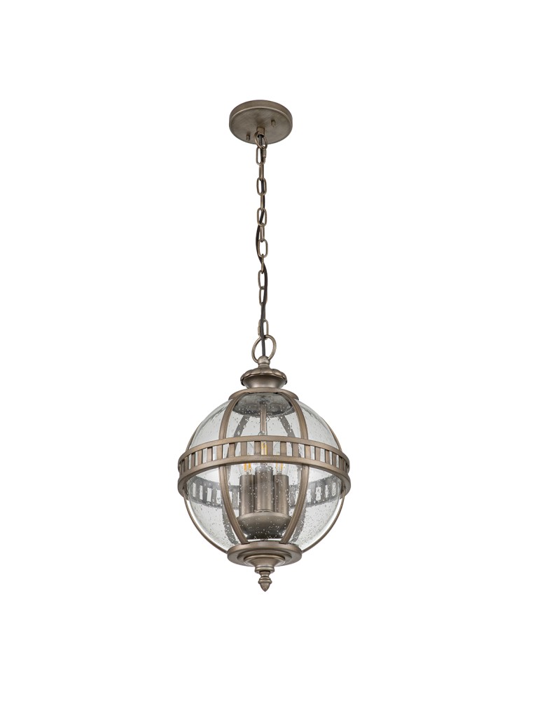 Elstead Lighting Latarnia wisząca Halleron - 3 źródła światła - Oksydowany brąz IP44 KL-HALLERON-8M-BU Elstead Lighting Latarnia wisząca Halleron - 3 źródła światła - Oksydowany brąz IP44 KL-HALLERON-8M-BU