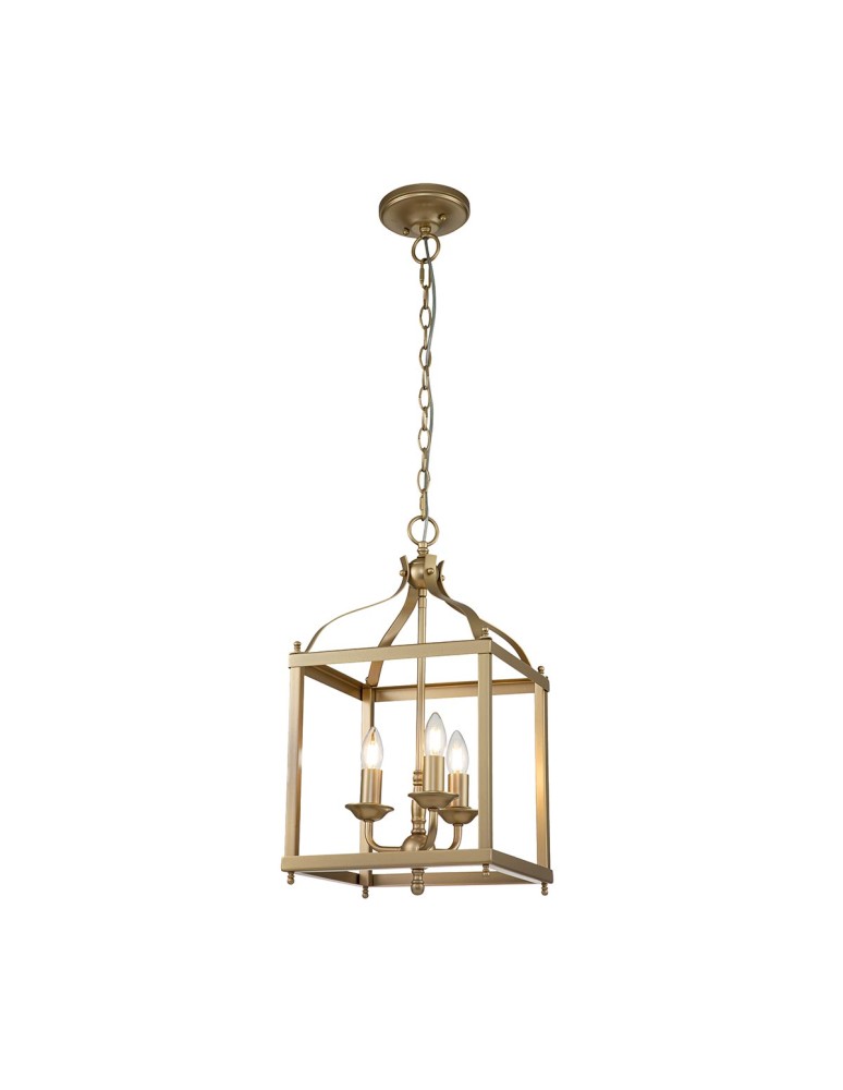 Elstead Lighting Średnia lampa wisząca Larkin - 3 źródła światła - Naturalny mosiądz KL-LARKIN-P-M-PNBR Elstead Lighting Średnia lampa wisząca Larkin - 3 źródła światła - Naturalny mosiądz KL-LARKIN-P-M-PNBR