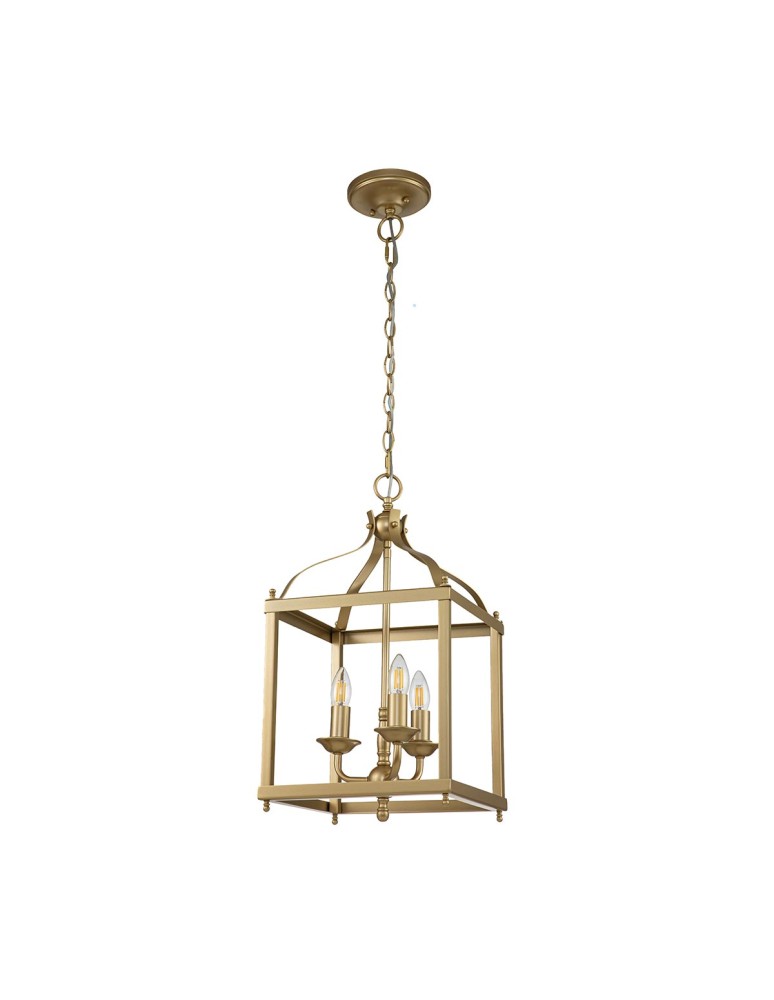 Elstead Lighting Średnia lampa wisząca Larkin - 3 źródła światła - Naturalny mosiądz KL-LARKIN-P-M-PNBR Elstead Lighting Średnia lampa wisząca Larkin - 3 źródła światła - Naturalny mosiądz KL-LARKIN-P-M-PNBR