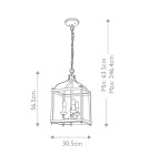 Elstead Lighting Średnia lampa wisząca Larkin - 3 źródła światła - Naturalny mosiądz KL-LARKIN-P-M-PNBR Elstead Lighting Średnia lampa wisząca Larkin - 3 źródła światła - Naturalny mosiądz KL-LARKIN-P-M-PNBR