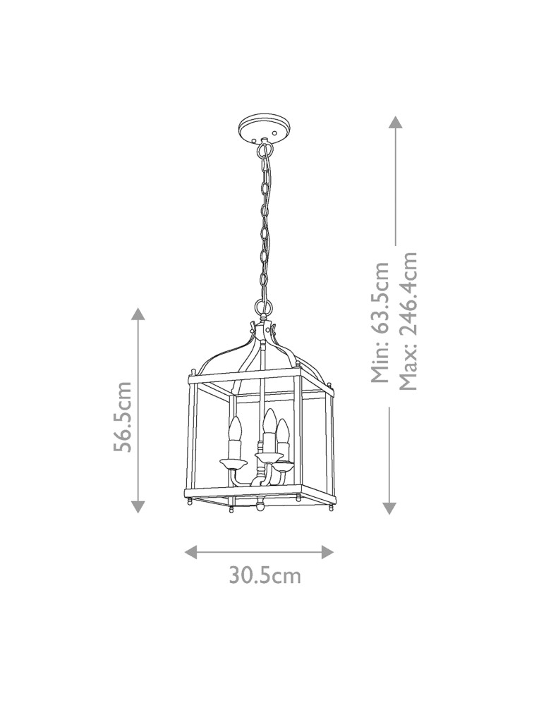 Elstead Lighting Średnia lampa wisząca Larkin - 3 źródła światła - Naturalny mosiądz KL-LARKIN-P-M-PNBR Elstead Lighting Średnia lampa wisząca Larkin - 3 źródła światła - Naturalny mosiądz KL-LARKIN-P-M-PNBR
