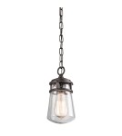 Lampy zewnętrzne wiszące - Elstead Lighting Mała latarnia wisząca Lyndon - 1 źródło światła - Brąz architektoniczny IP44 KL-LYNDON8-S-AZ - product 1