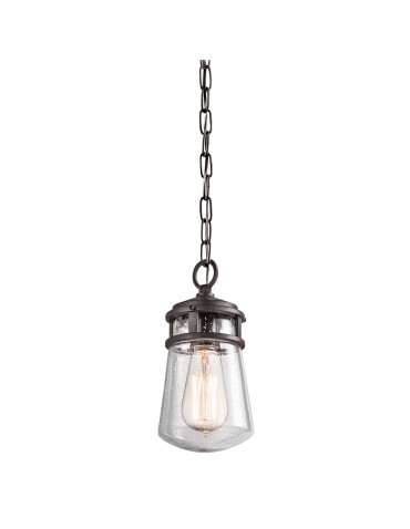 Elstead Lighting Mała latarnia wisząca Lyndon - 1 źródło światła - Brąz architektoniczny IP44 KL-LYNDON8-S-AZ