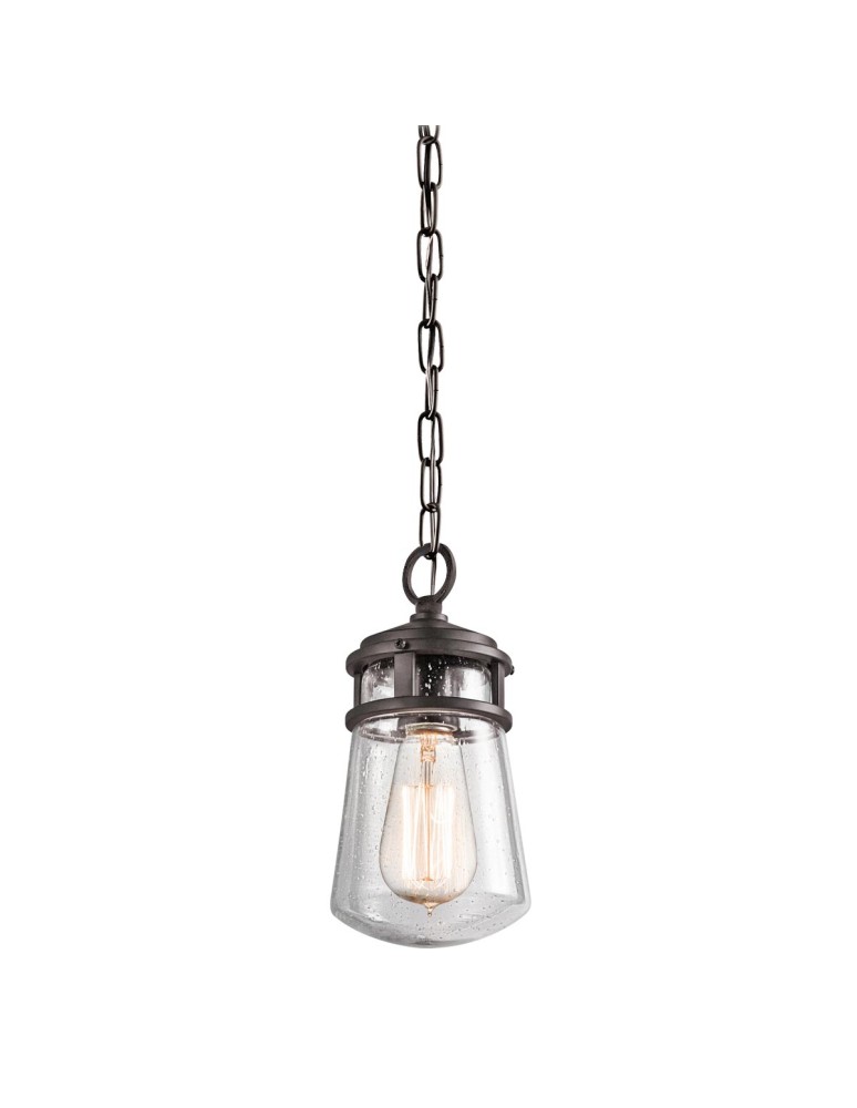 Elstead Lighting Mała latarnia wisząca Lyndon - 1 źródło światła - Brąz architektoniczny IP44 KL-LYNDON8-S-AZ