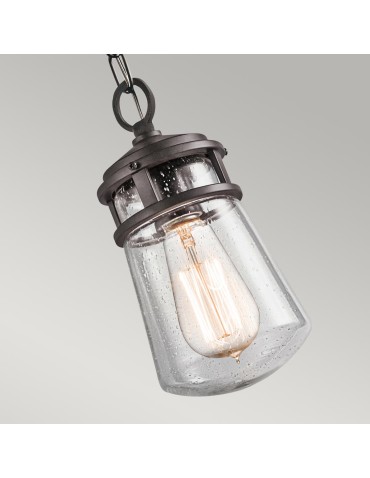 Elstead Lighting Mała latarnia wisząca Lyndon - 1 źródło światła - Brąz architektoniczny IP44 KL-LYNDON8-S-AZ - produkt 2