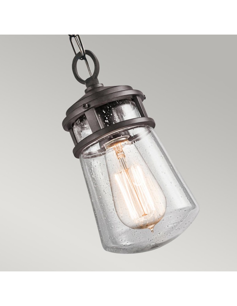 Elstead Lighting Mała latarnia wisząca Lyndon - 1 źródło światła - Brąz architektoniczny IP44 KL-LYNDON8-S-AZ
