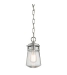 Lampy zewnętrzne wiszące - Elstead Lighting Mała latarnia wisząca Lyndon - 1 źródło światła - Szczotkowane aluminium IP44 KL-LYNDON8-S-BA - product 1
