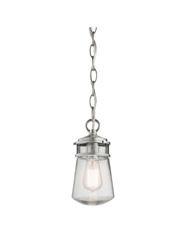 Elstead Lighting Mała latarnia wisząca Lyndon - 1 źródło światła - Szczotkowane aluminium IP44 KL-LYNDON8-S-BA