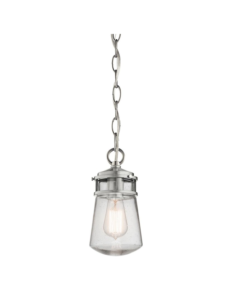 Elstead Lighting Mała latarnia wisząca Lyndon - 1 źródło światła - Szczotkowane aluminium IP44 KL-LYNDON8-S-BA