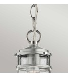 Lampy zewnętrzne wiszące - Elstead Lighting Mała latarnia wisząca Lyndon - 1 źródło światła - Szczotkowane aluminium IP44 KL-LYNDON8-S-BA - product 3