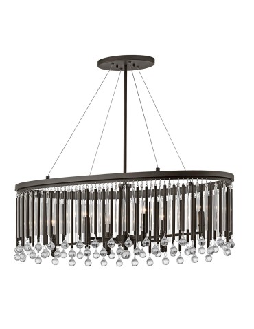 Elstead Lighting Lampa wisząca Piper - 6 źródeł światła - Kawowa KL-PIPER-ISLE