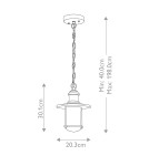 Elstead Lighting Latarnia wisząca Riverwood - 1 źródło światła IP44 KL-RIVERWOOD8-M Elstead Lighting Latarnia wisząca Riverwood - 1 źródło światła IP44 KL-RIVERWOOD8-M