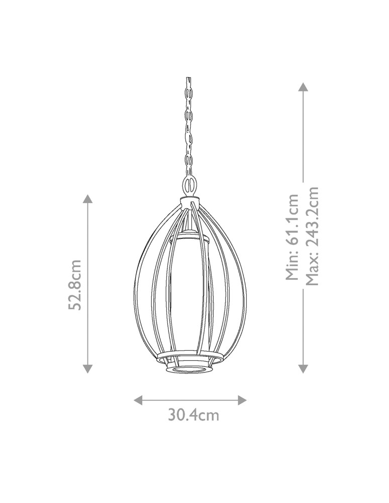 Lampy wiszące - Elstead Lighting Lampa wisząca Rosalie - 1 źródło światła KL-ROSALIE-P - product kolory-swiatla.pl 5