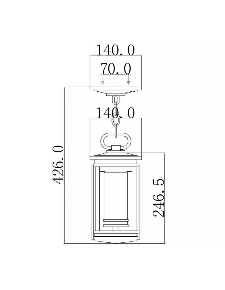 Elstead Lighting Mała latarnia wisząca South Hope - 1 źródło światła IP44 KL-SOUTH-HOPE8-S