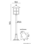 Lampy ogrodowe stojące - SU-MA Wenecja 106 cm K 5002/2 KW Stojąca - product 6