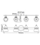 Kinkiety łazienkowe - Elstead Lighting Kinkiet Talland - 4 źródła światła IP44 KL-TALLAND4-PC-BATH - product 5