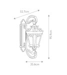 Kinkiety zewnętrzne - Elstead Lighting Duża latarnia naścienna Tournai - 4 źródła światła IP44 KL-TOURNAI1G-L - product 5
