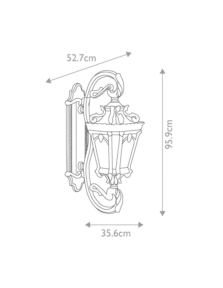 Kinkiety zewnętrzne - Elstead Lighting Duża latarnia naścienna Tournai - 4 źródła światła IP44 KL-TOURNAI1G-L - product kolory-swiatla.pl 5