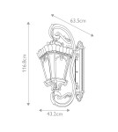 Kinkiety zewnętrzne - Elstead Lighting Bardzo duża latarnia naścienna Tournai - 4 źródła światła IP44 KL-TOURNAI1G-XL - product 5