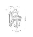 Kinkiety zewnętrzne - Elstead Lighting Duża latarnia naścienna Tournai - 2 źródła światła IP44 KL-TOURNAI2-L - product 5
