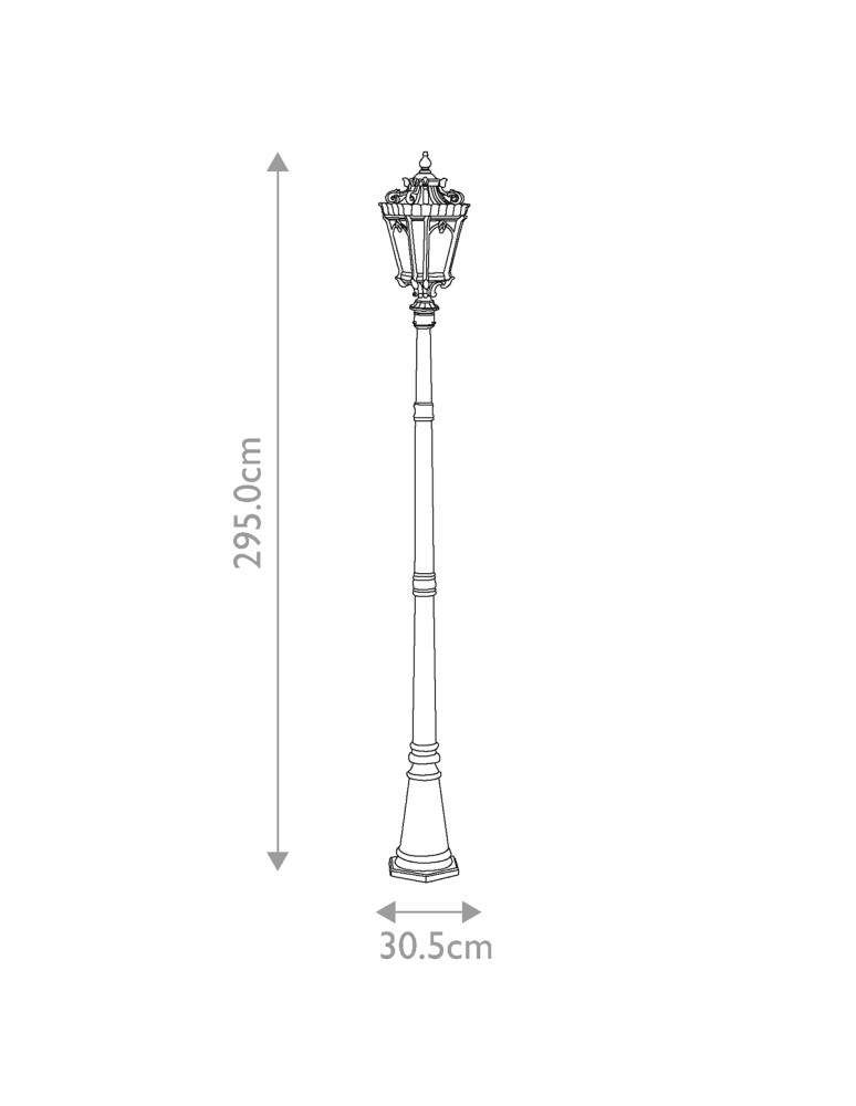 Lampy zewnętrzne latarnie - Elstead Lighting Bardzo duża latarnia stojąca Tournai - 3 źródła światła IP44 KL-TOURNAI-5XL - product kolory-swiatla.pl 5