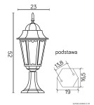 Lampy ogrodowe stojące - SU-MA Retro Classic II K 4011/1 H Stojąca - produkt 8