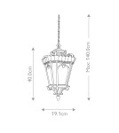 Lampy zewnętrzne wiszące - Elstead Lighting Średnia latarnia wisząca Tournai - 1 źródło światła IP44 KL-TOURNAI8-M - product 5