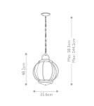 Lampy zewnętrzne wiszące - Elstead Lighting Duża latarnia wisząca Vandalia - 3 źródła światła IP44 KL-VANDALIA8-L - product 5