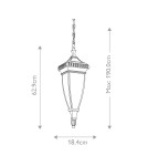 Elstead Lighting Latarnia wisząca Venetian Rain - 2 źródła światła IP23 KL-VENETIAN8-M Elstead Lighting Latarnia wisząca Venetian Rain - 2 źródła światła IP23 KL-VENETIAN8-M