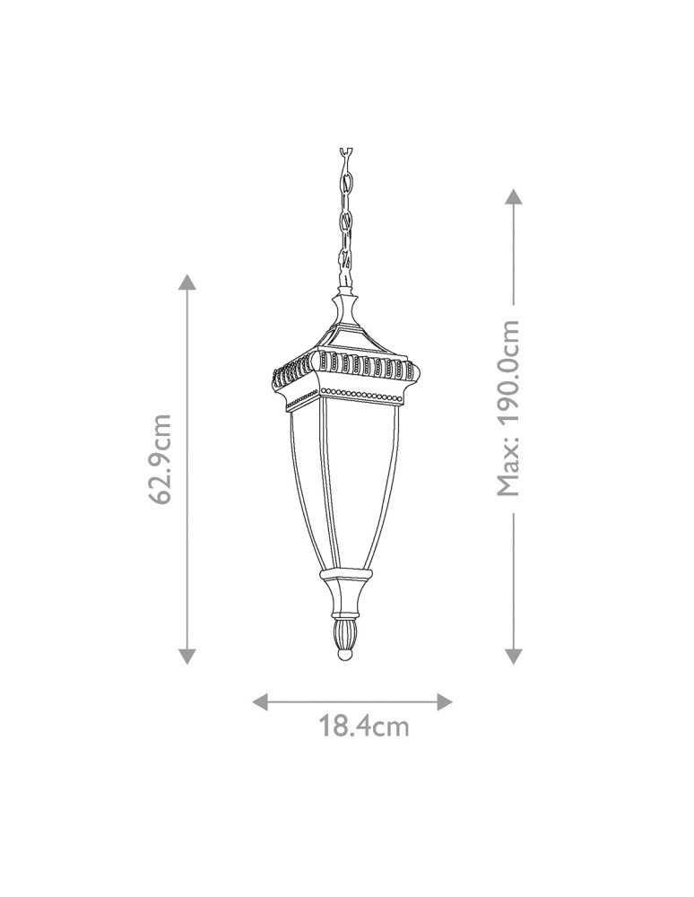 Elstead Lighting Latarnia wisząca Venetian Rain - 2 źródła światła IP23 KL-VENETIAN8-M Elstead Lighting Latarnia wisząca Venetian Rain - 2 źródła światła IP23 KL-VENETIAN8-M