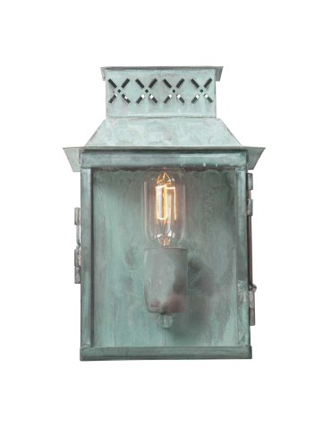 Elstead Lighting Latarnia naścienna Lambeth Palace - 1 źródło światła - Grynszpan IP44 LAMBETH-PALACE-V
