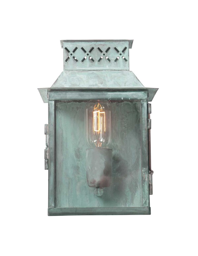 Elstead Lighting Latarnia naścienna Lambeth Palace - 1 źródło światła - Grynszpan IP44 LAMBETH-PALACE-V