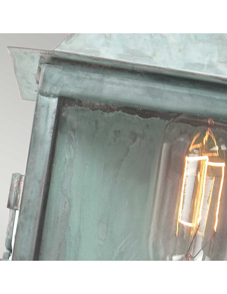 Kinkiety zewnętrzne - Elstead Lighting Latarnia naścienna Lambeth Palace - 1 źródło światła - Grynszpan IP44 LAMBETH-PALACE-V - product kolory-swiatla.pl 3