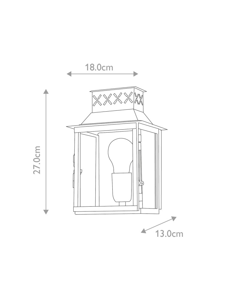 Kinkiety zewnętrzne - Elstead Lighting Latarnia naścienna Lambeth Palace - 1 źródło światła - Grynszpan IP44 LAMBETH-PALACE-V - product kolory-swiatla.pl 5