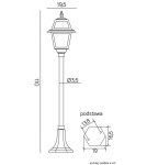 Lampy ogrodowe stojące - SU-MA Witraż K 5002/2 N ze szkłem witrażowym Stojąca - produkt 10